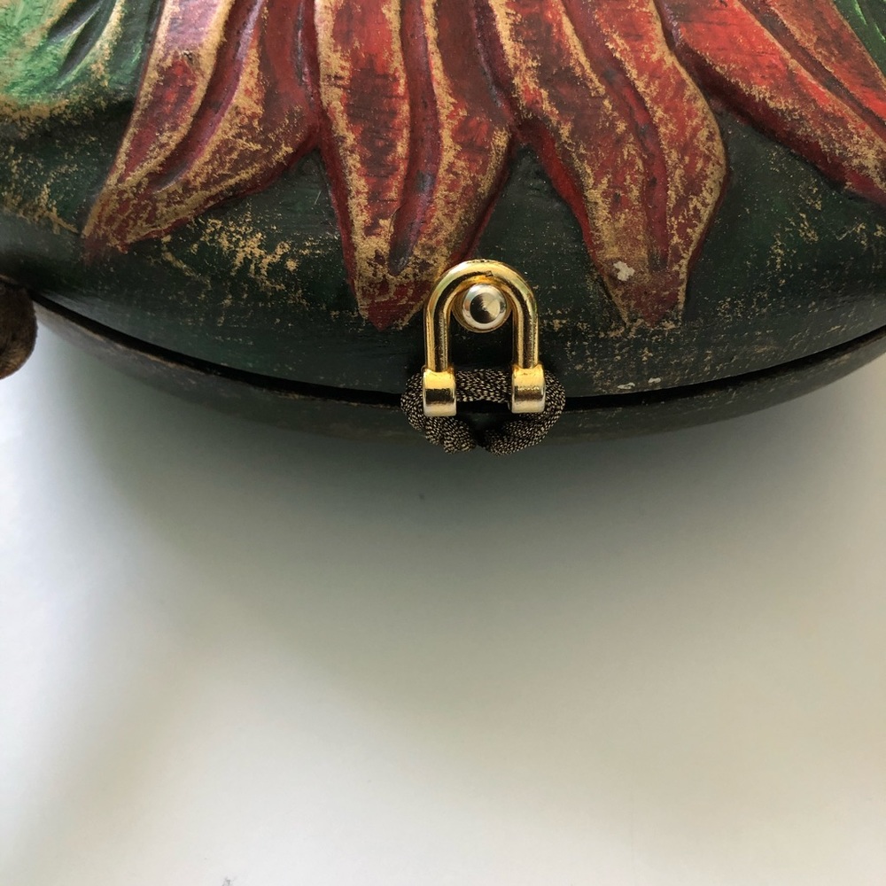 Timmy Woods of Beverly Hills hand-carved wooden Purse vintage - Picture 4 of 7